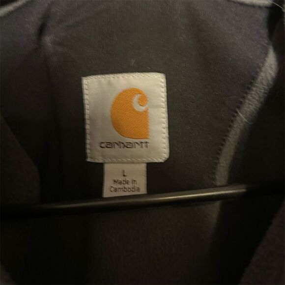 Carhartt Men's Black Softshell Jacket L Rain Defender Full Zip Casual - Picture 5 of 7